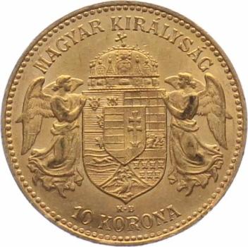 Preview: Ungarn 10 Korona 1906 KB - Stehender Kaiser